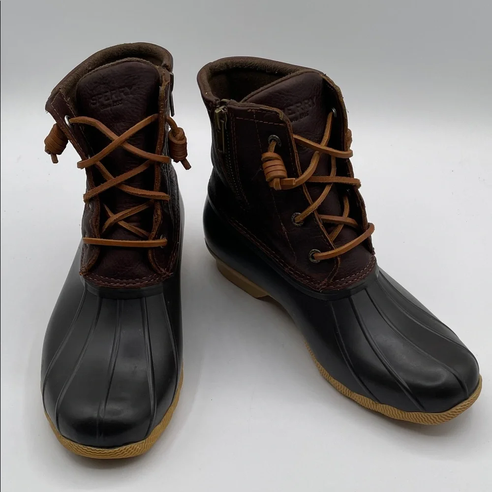 Sperry Women’s Waterproof Duck Boots Size 8 Dark Brown - Picture 2 of 16